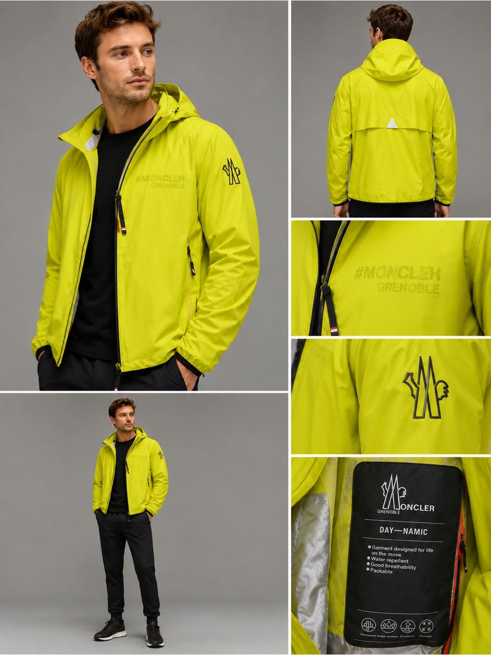 Moncler Grenoble Day-Namic Rovenaud Giubbotto Jacket Men’s Size 3 Lime Green NWT